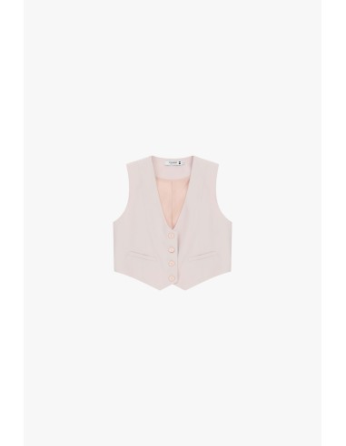 Gilet court avec boutons et poches frontales Please