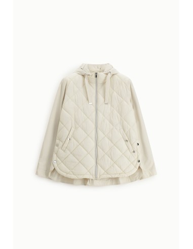 Veste matelassée courte à capuche et fermeture éclair Please