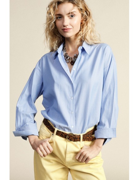 Blouse ample à col classique et manches 3/4 Dixie