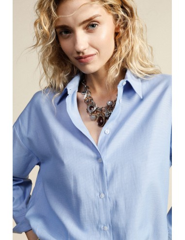 Blouse ample à col classique et manches 3/4 Dixie