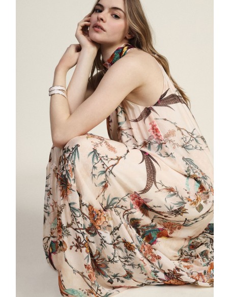 Robe longue à imprimé floral et volants Dixie