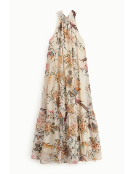 Robe longue à imprimé floral et volants Dixie