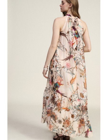 Robe longue à imprimé floral et volants Dixie