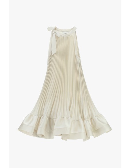 Robe courte plissée avec détail nœud Dixie