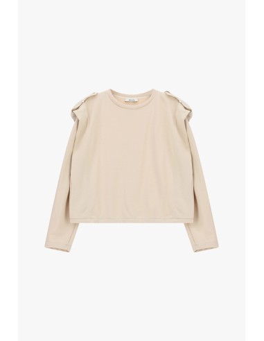 Korte sweater met ronde hals en gestructureerde schouders Dixie