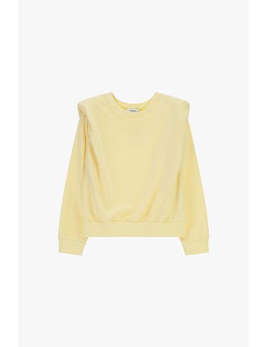 Sweat-shirt à col rond, épaules structurées, ourlet élastiqué Dixie