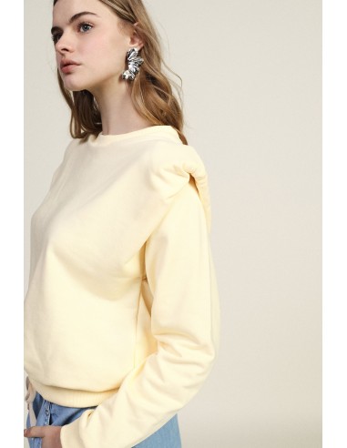 Sweat-shirt à col rond, épaules structurées, ourlet élastiqué Dixie