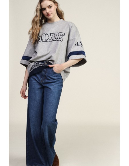 Dixie-jeans met wijde pijpen en riem