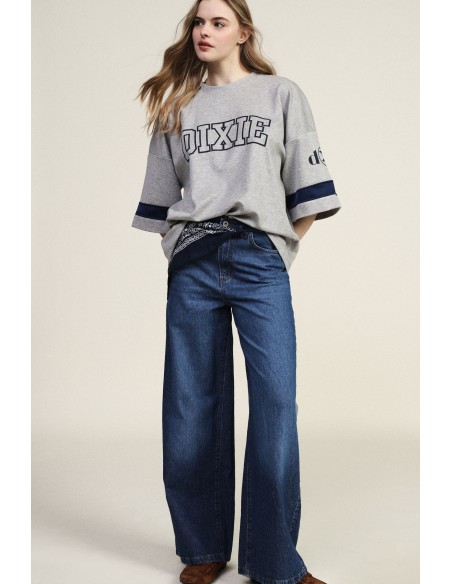 Dixie-jeans met wijde pijpen en riem