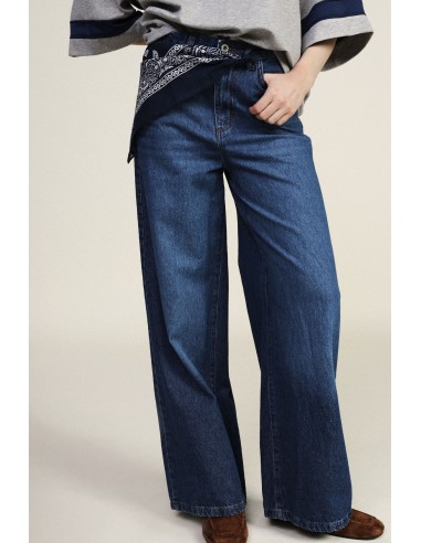 Jean large à la taille avec ceinture Dixie