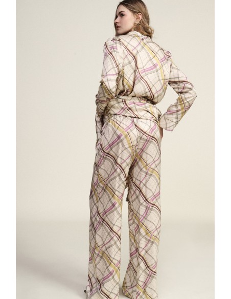 Pantalon palazzo fantaisie à jambes larges Dixie