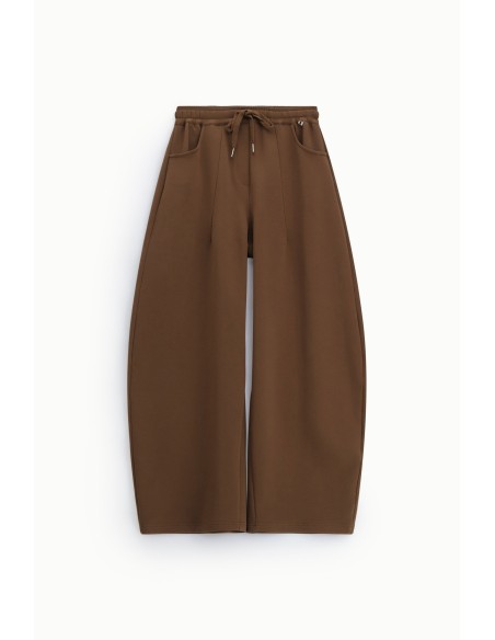 Pantalon palazzo coupe ample avec poches et cordon de serrage Dixie