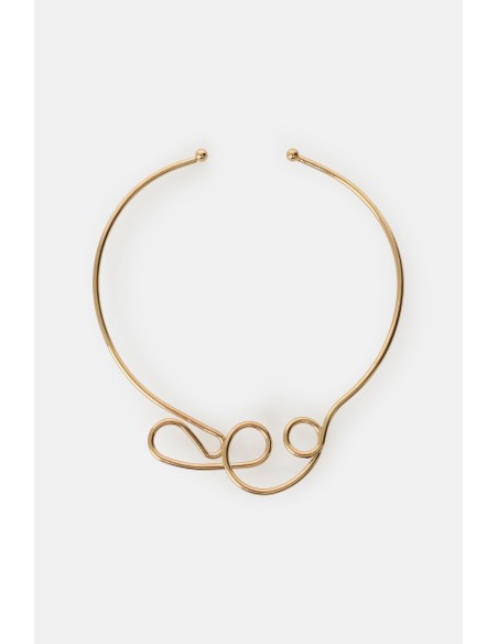 Collier rigide ouvert avec motif ondulé Dixie