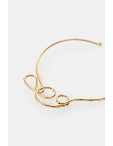 Collier rigide ouvert avec motif ondulé Dixie
