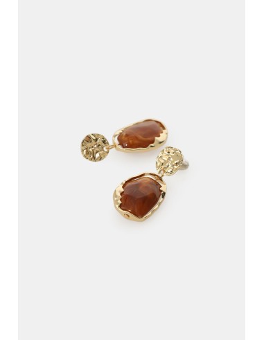 Boucles d’oreilles pendantes avec pierre effet marbre Dixie