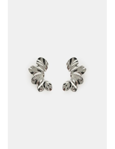Boucles d’oreilles asymétriques effet feuille plissée Dixie