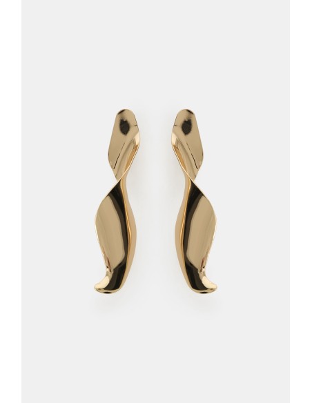 Boucles d’oreilles asymétriques effet vague brillante Dixie