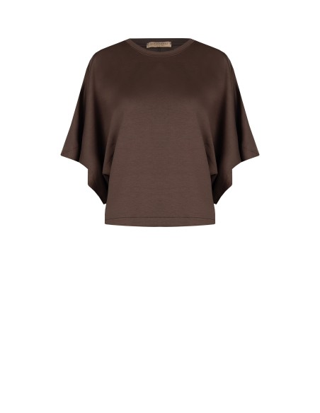 Sweat-shirt oversize court en mélange de viscose Rinascimento