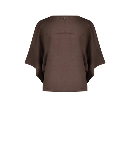 Sweat-shirt oversize court en mélange de viscose Rinascimento