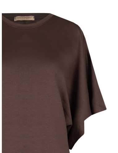 Sweat-shirt oversize court en mélange de viscose Rinascimento
