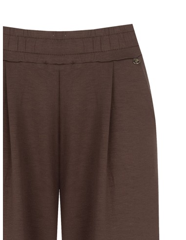 Pantalon palazzo extra-large en mélange de viscose avec taille élastiquée Rinascimento