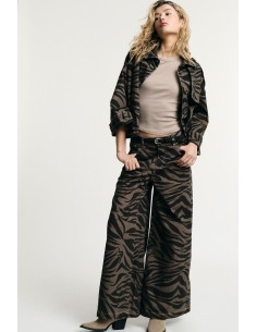 Pantalon palazzo imprimé fantaisie taille haute S’il vous plaît