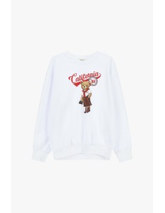 Dixie sweatshirt met ronde hals en California-beerprint