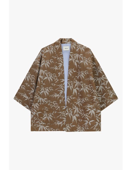 Oversized overhemdjas met patroon en voorzakken Dixie