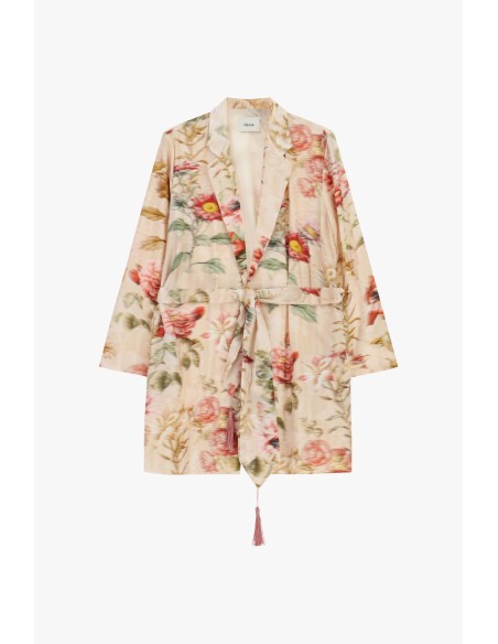 Veste-chemise avec ceinture et imprimé floral Dixie