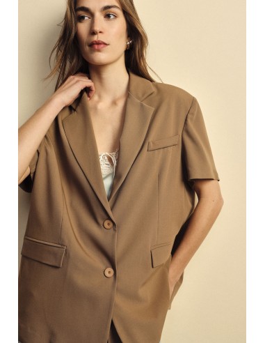 Blazer à manches courtes avec poches passepoilées Dixie