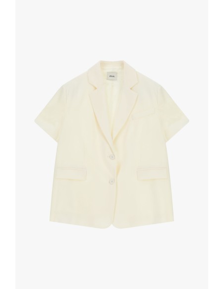 Dixie blazer met korte mouwen en paspelzakken