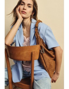 Dixie blazer met korte mouwen en paspelzakken