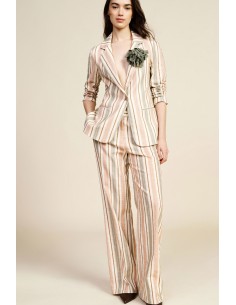 Dixie Palazzo-broek met hoge taille en strepen