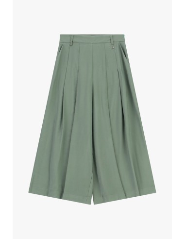 Dixie cropped palazzobroek met plooien aan de voorkant