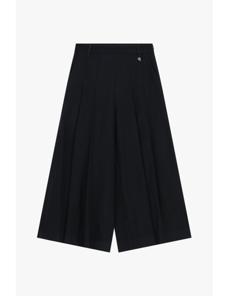 Dixie cropped palazzobroek met plooien aan de voorkant