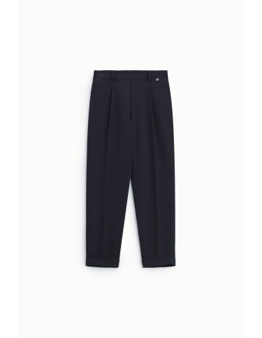 Tailored broek met plooien en hoge omslag Dixie