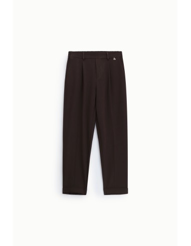 Tailored broek met plooien en hoge omslag Dixie