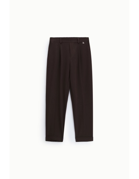 Pantalon tailleur avec pinces et hauts revers Dixie