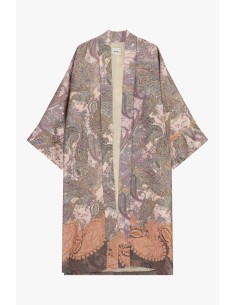 Manteau duster à motif paisley, manches amples, Dixie