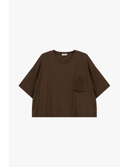 T-Shirt avec poche brodée et coupe boxy Dixie