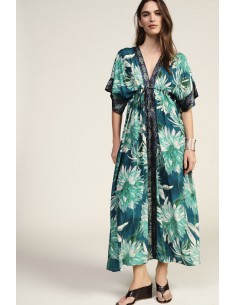 Robe longue Dixie à imprimé floral accrocheur