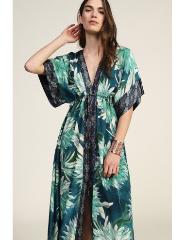 Robe longue Dixie à imprimé floral accrocheur