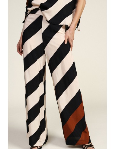 Pantalon palazzo à rayures diagonales Dixie