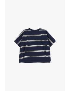 Dixie T-shirt met strepen, ruime pasvorm en ronde hals 2