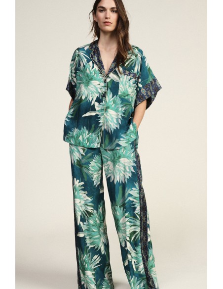 Wijde Palazzo-broek met bloemen Dixie