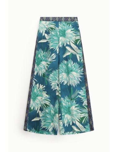 Pantalon palazzo à grandes fleurs Dixie