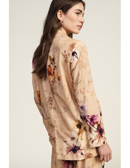 Blazer fleuri avec poches avant Dixie
