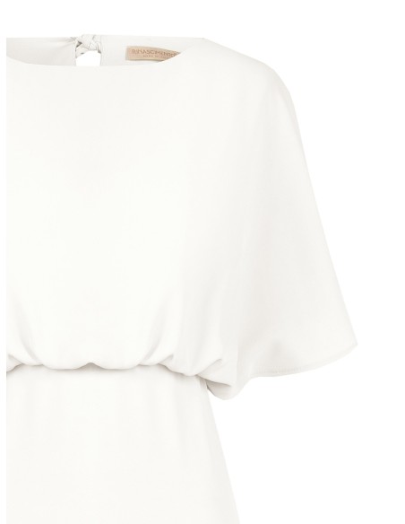 Robe longue en tissu fluide à manches chauve-souris Rinascimento