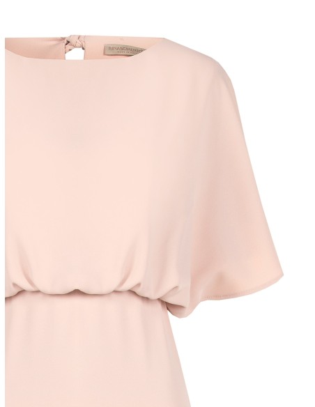 Robe longue en tissu fluide à manches chauve-souris Rinascimento