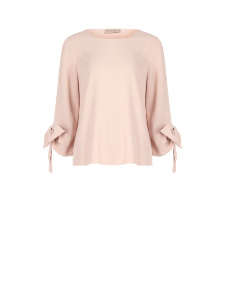 Blouse ample en tissu fluide avec maxi nœuds sur les manches Rinascimento